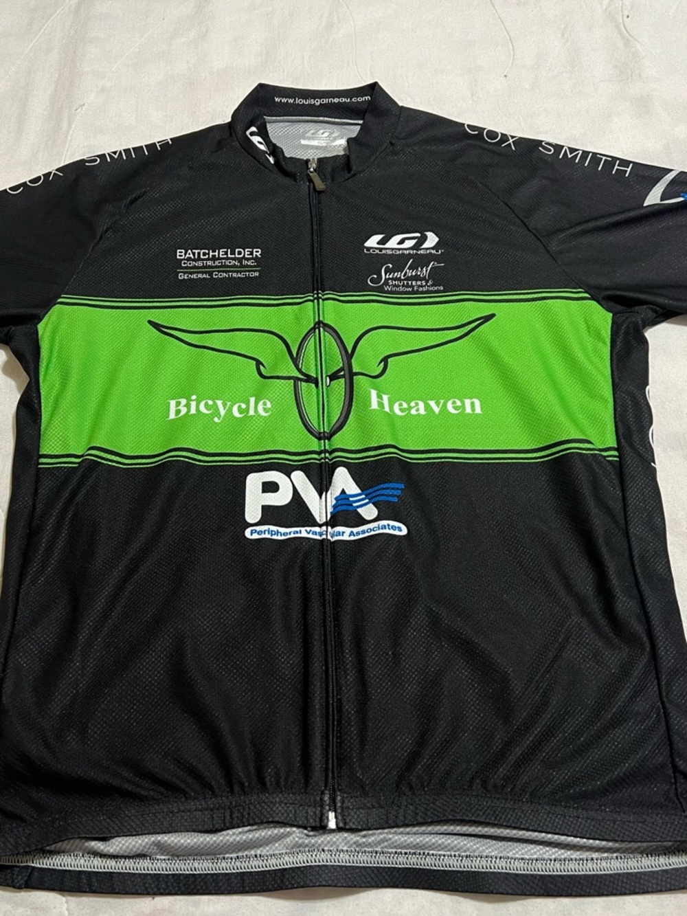 Louis Garneau Bicycle Heaven Black & Green Cycling Jersey